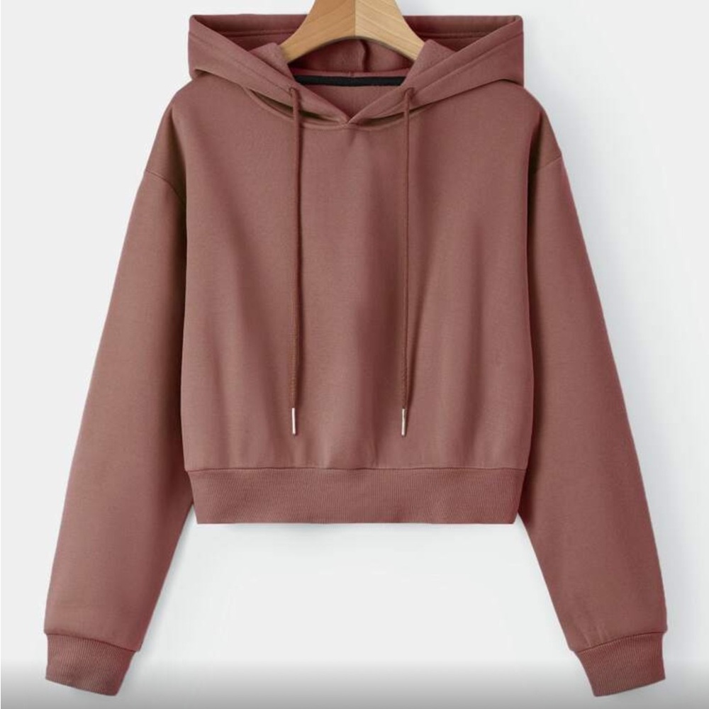Burnt Orange Crop Hoodie